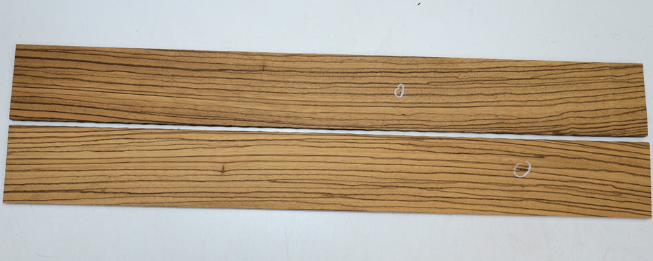 Zebrawood Fingerboards, 2 pieces 22.8" long, unslotted - Stock# 6-1133