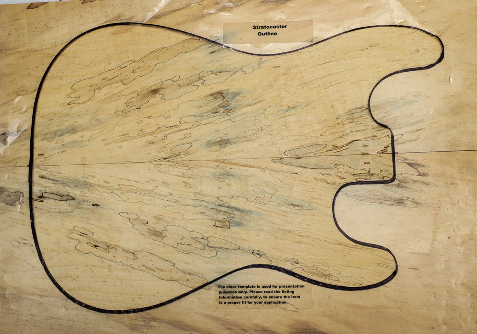 Spalted Maple Guitar set, 0.3" thick (GREAT FIGURE +3★) - Stock# 6-1154