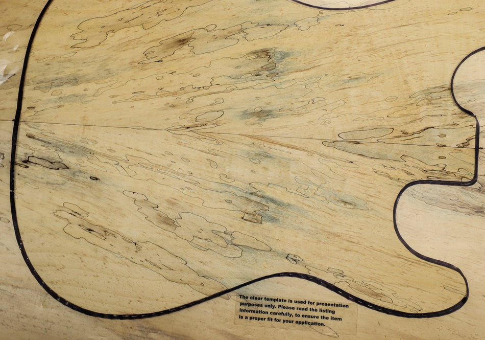 Spalted Maple Guitar set, 0.3" thick (GREAT FIGURE +3★) - Stock# 6-1154