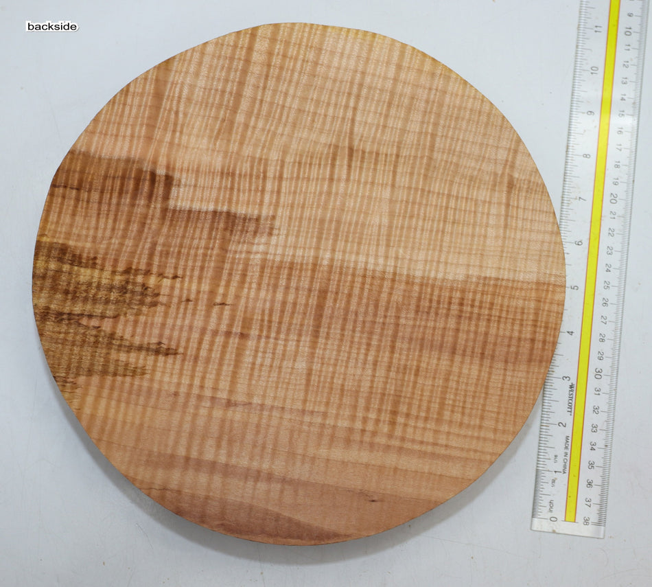 Maple Flame Round 10" diameter x 2" (PREMIUM FIGURE) - Stock# 6-1170