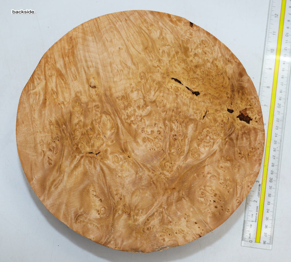 Maple Burl Round 11" diameter x 3.1" (PREMIUM FIGURE) - Stock# 6-1171