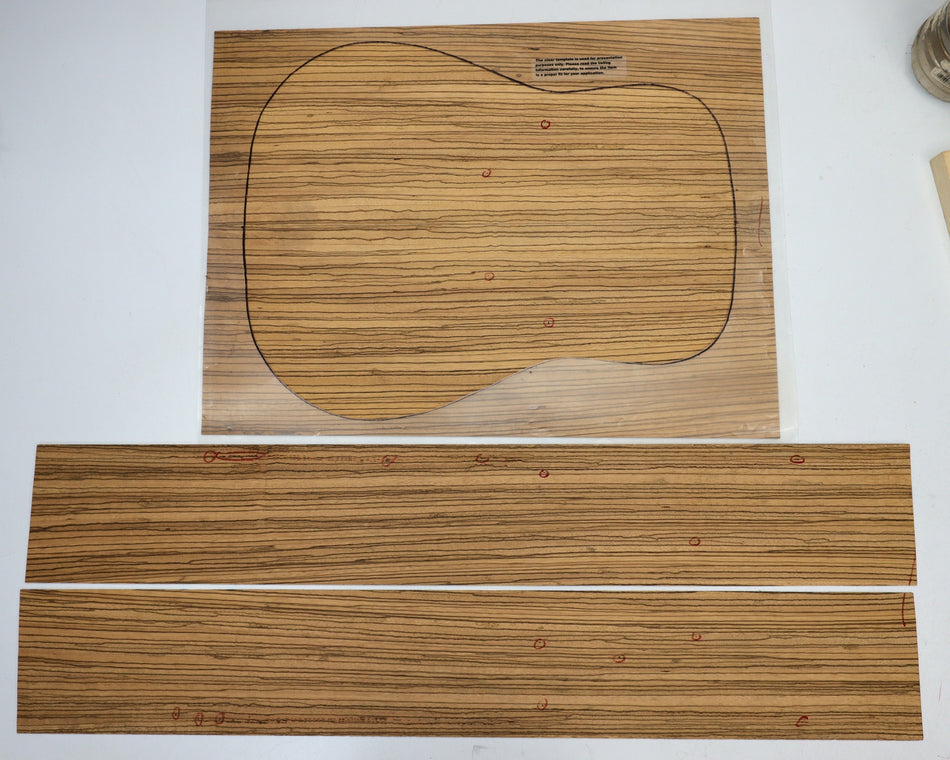 Back & Side set Zebrawood, Dreadnought (2nd) - Stock# 6-1183