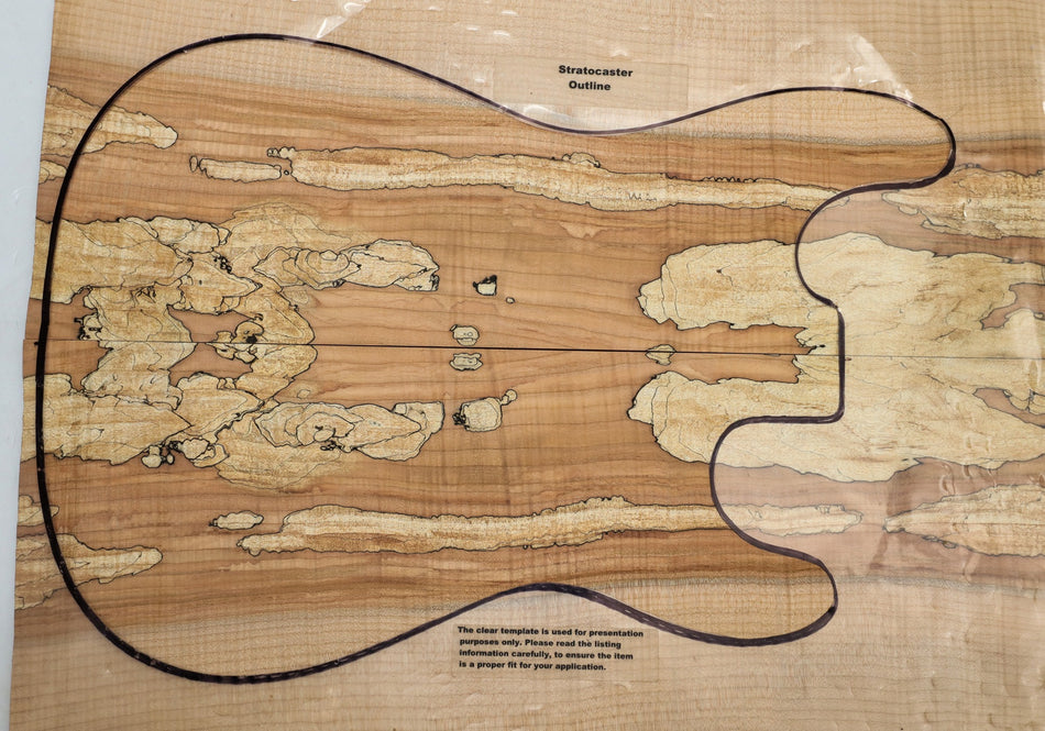 Spalted Maple Flame Guitar set, 0.32" thick (GREAT FIGURE +3★) - Stock# 6-1197