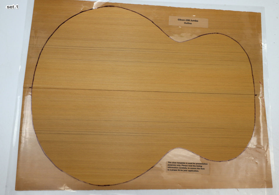 Red Cedar Jumbo, 2 Guitar Sets 0.15" thick (Factory) - Stock# 6-1203