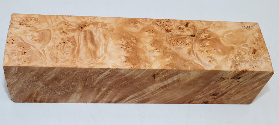 Maple Burl Spindle 3" x 11.5" long (HIGH FIGURE) - Stock# 6-1211