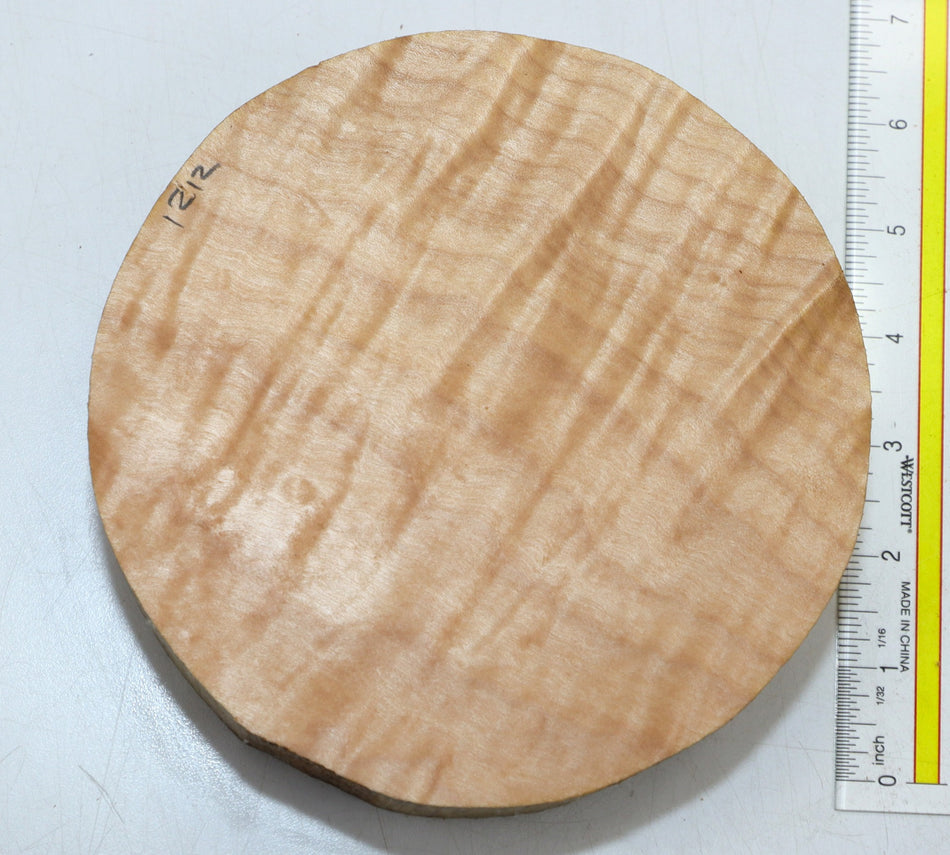 Maple Flame Round 6" diameter x 2" (HIGH FIGURE) - Stock# 6-1212