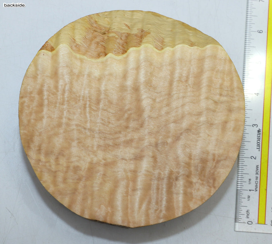 Maple Flame Round 6" diameter x 2" (HIGH FIGURE) - Stock# 6-1212