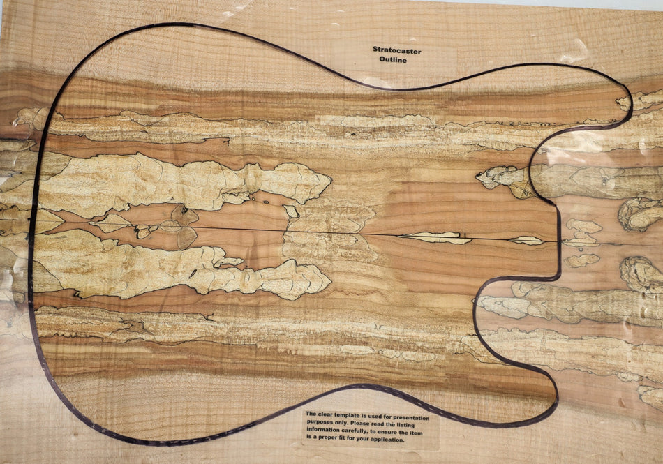 Spalted Maple Flame Guitar set, 0.31" thick (GREAT FIGURE +3★) - Stock# 6-1217