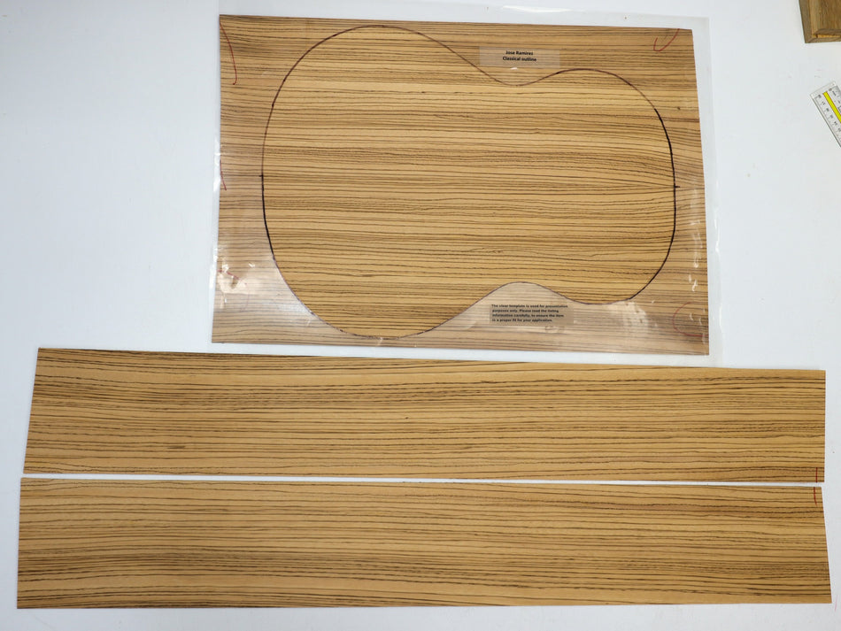 Back & Side set Zebrawood, Classical (PREMIUM) - Stock# 6-1228