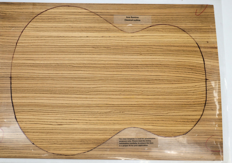 Back & Side set Zebrawood, Classical (PREMIUM) - Stock# 6-1228