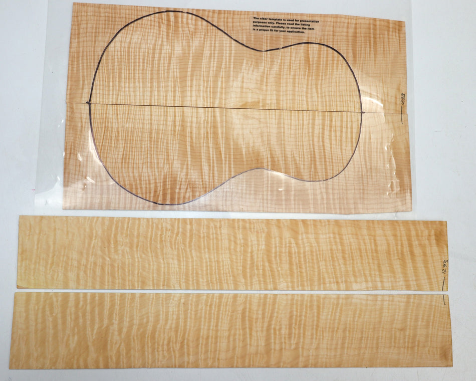 Back & Side set Maple Flame, Ukulele (HIGH FIGURE +4★) - Stock# 6-1273