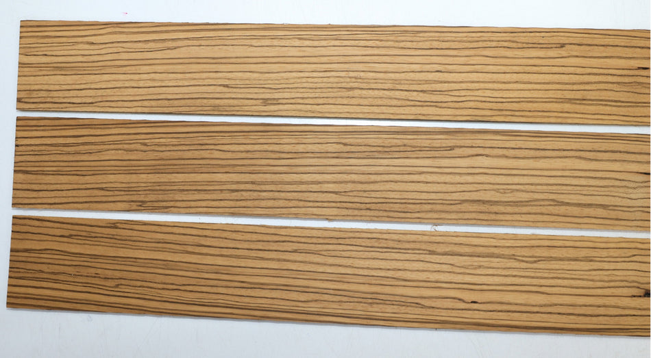 Zebrawood Fingerboards, 2 pieces 22.7" long, unslotted - Stock# 6-1281