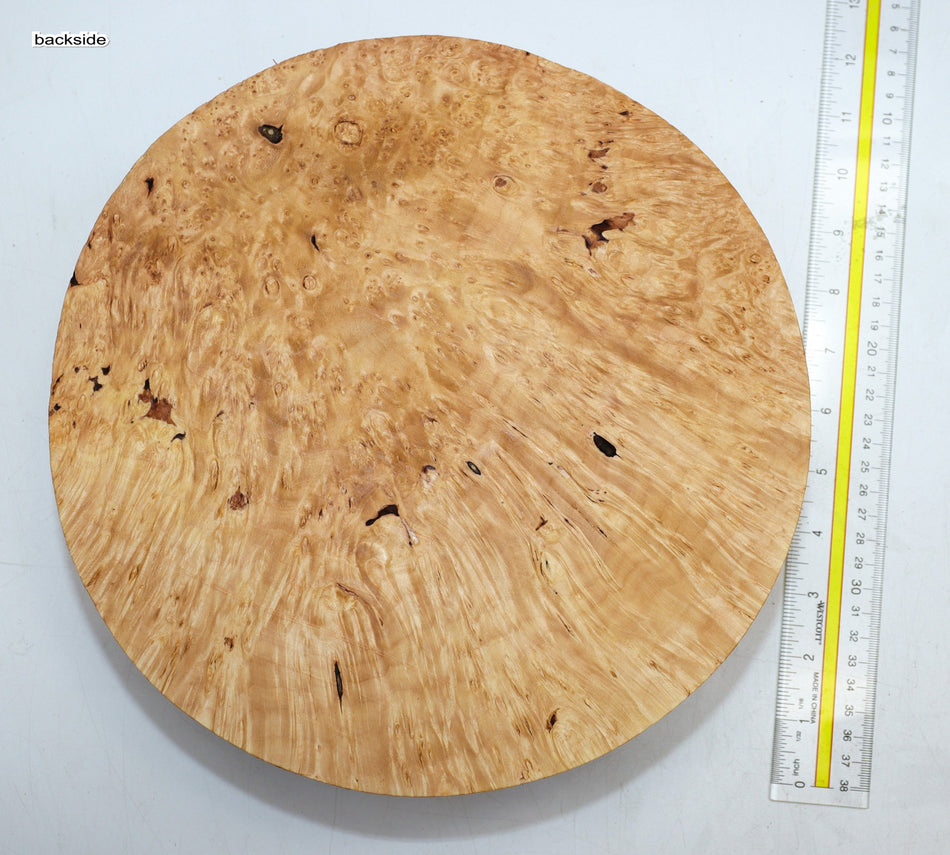 Maple Burl Round 10.5" diameter x 3" (PREMIUM FIGURE) - Stock# 6-1307