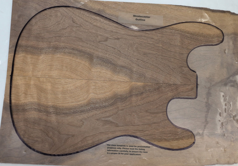 Walnut (Black) Guitar set, 0.26" thick - Stock# 6-1328