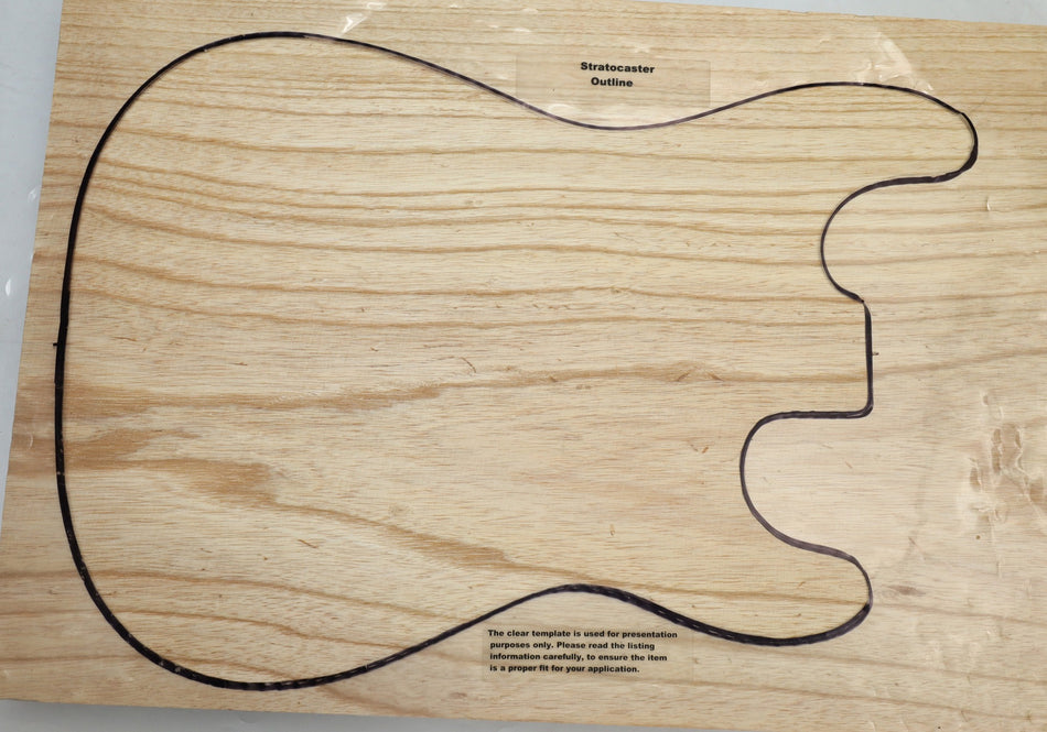 Swamp Ash body blank, one piece, 2" thick (HIGH GRADE) - Stock# 6-1330