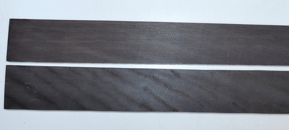 Ebony Fingerboards, 2 pieces, 21" long, unslotted - Stock# 6-1383