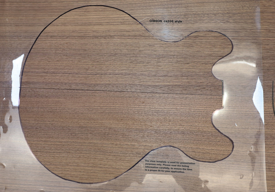 Walnut (Black) Small Body Archtop set, 1.85" thick (PREMIUM) - Stock# 6-1384