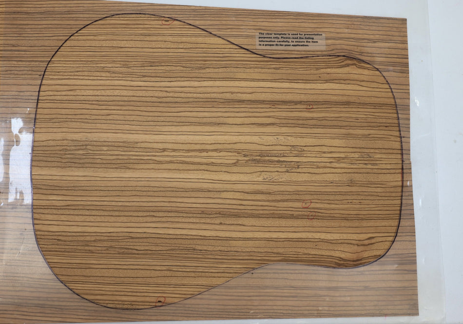 Back & Side set Zebrawood, Dreadnought (2nd) - Stock# 6-1388