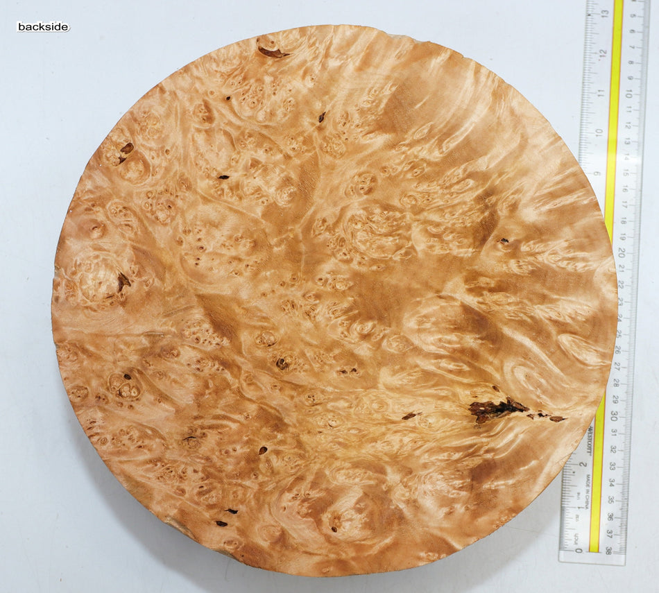 Maple Burl Round 11" diameter x 4.5" (PREMIUM FIGURE) - Stock# 6-1409