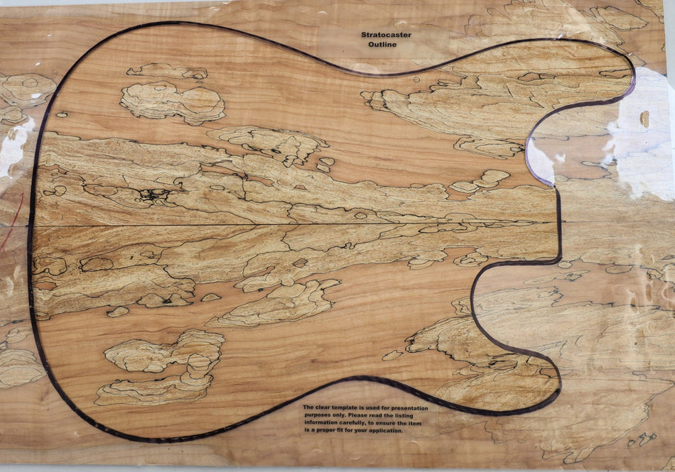 Spalted Maple Guitar set, 0.28" thick (HIGH FIGURE 4★) - Stock# 6-1413