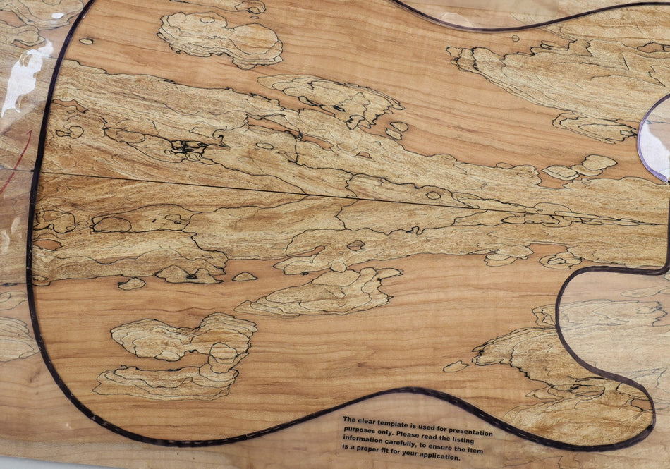 Spalted Maple Guitar set, 0.28" thick (HIGH FIGURE 4★) - Stock# 6-1413