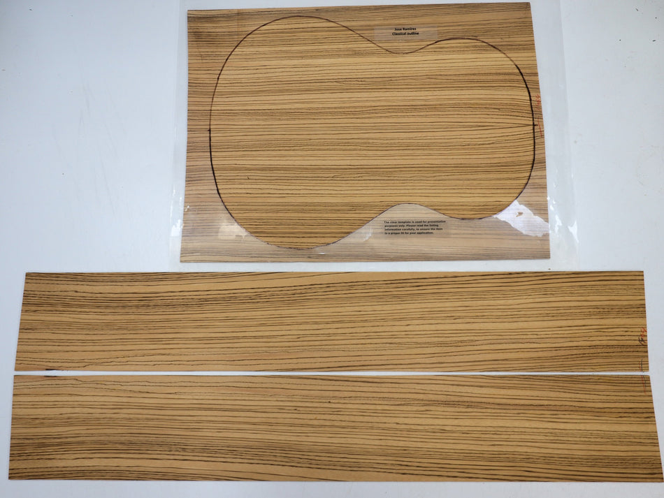 Back & Side set Zebrawood, Classical (PREMIUM) - Stock# 6-1464