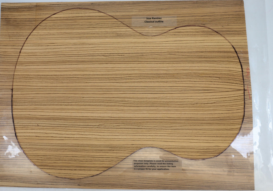 Back & Side set Zebrawood, Classical (PREMIUM) - Stock# 6-1464