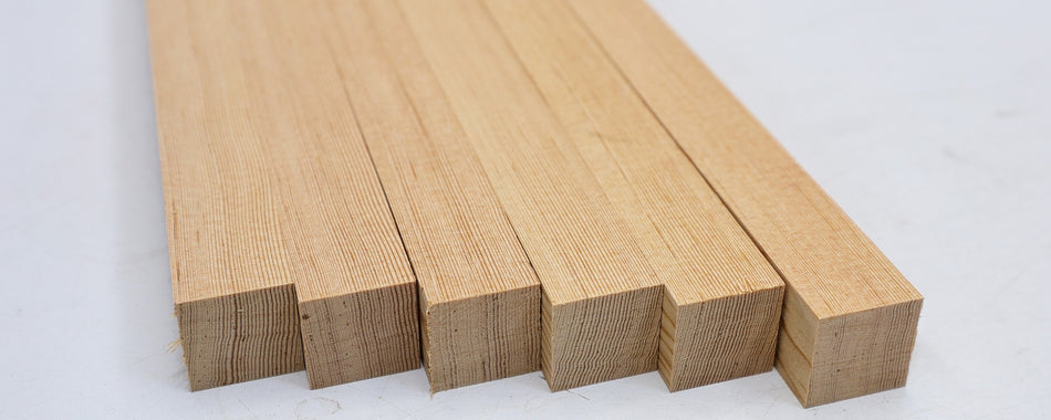 Douglas-Fir Tonebars / Bracewood, 6 blocks 1" x 1" x 19" - Stock# 6-1648