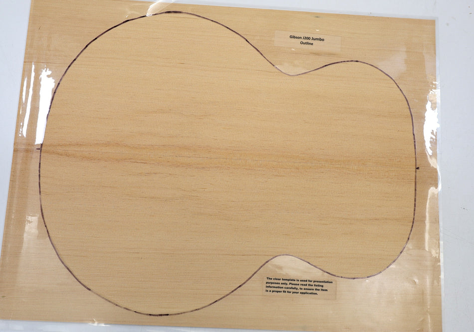 Douglas-Fir Jumbo Guitar Set, 0.15" thick (Professional) - Stock# 6-1691