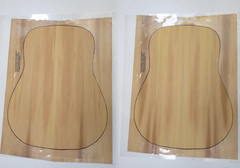 Red Cedar Dreadnought, 2 Guitar Sets, 0.14" thick (Economy) - Stock# 6-1724