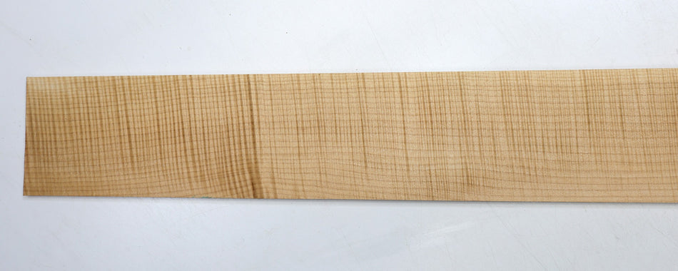 Maple Flame Bass Fingerboard, 34" long, unslotted (HIGH FIGURE 4★) - Stock# 6-1729