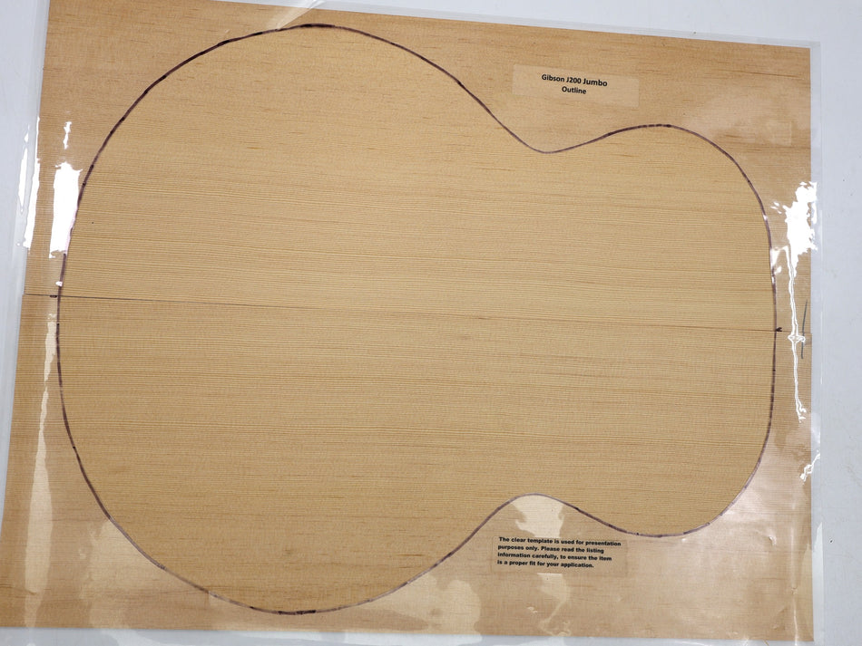 Douglas-Fir Jumbo Guitar Set, 0.17" thick (Standard 3★) - Stock# 6-1819