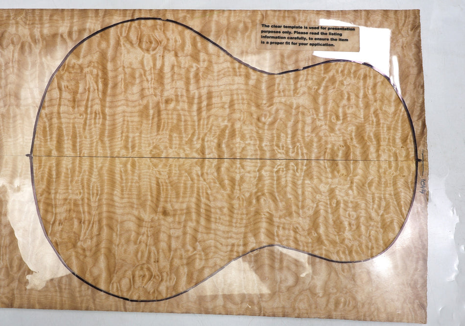 Maple Quilt Ukulele / Flat Mandolin Top (HIGH FIGURE) - Stock# 6-1844