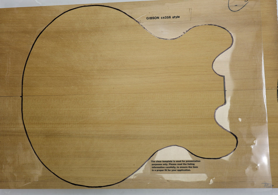 Torrefied Engelmann Spruce Small Archtop / Body blank, unglued 2pc, 1.65" thick (Light) - Stock# 6-1873