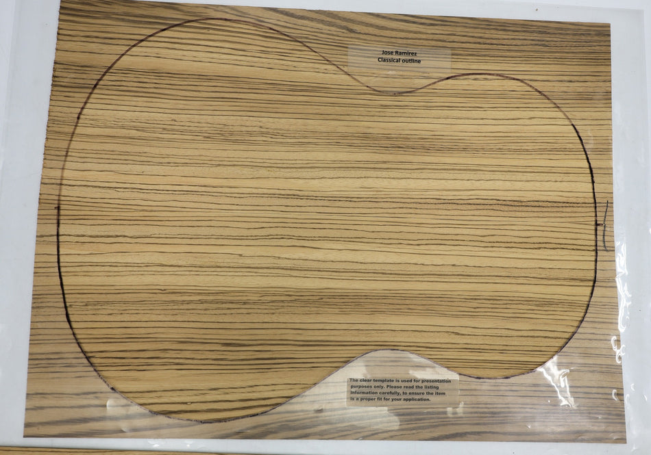 Back & Side set Zebrawood, Classical (PREMIUM) - Stock# 6-1975