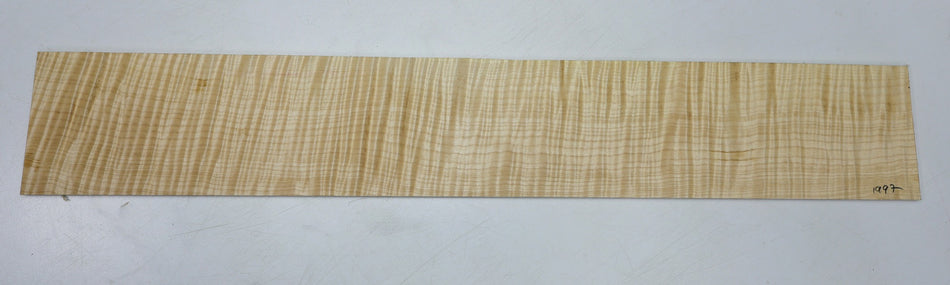 Maple Flame Bass Fingerboard, 26.8" long, unslotted (+HIGH FIGURE +4★) - Stock# 6-1997