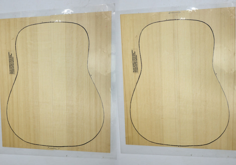 Engelmann Spruce Dreadnought, 2 Guitar sets, 0.15" thick (+Factory) - Stock# 6-2022