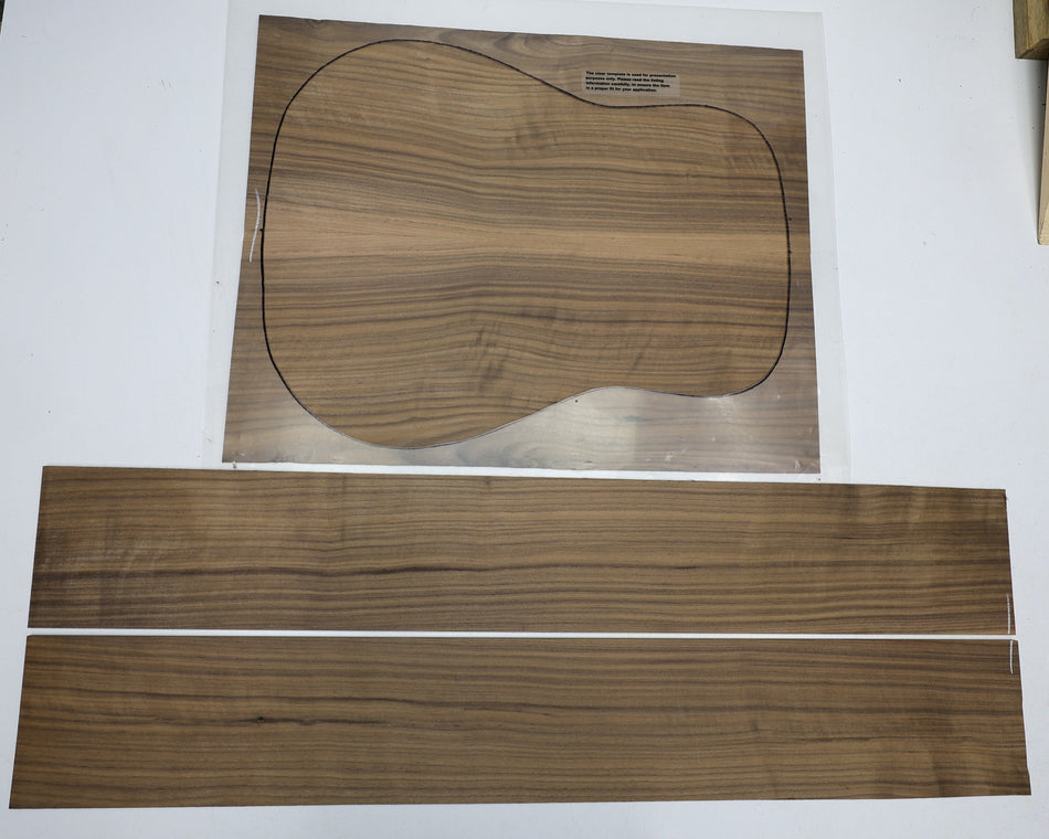 Back & Side set Walnut (Black), Dreadnought - Stock# 6-2062