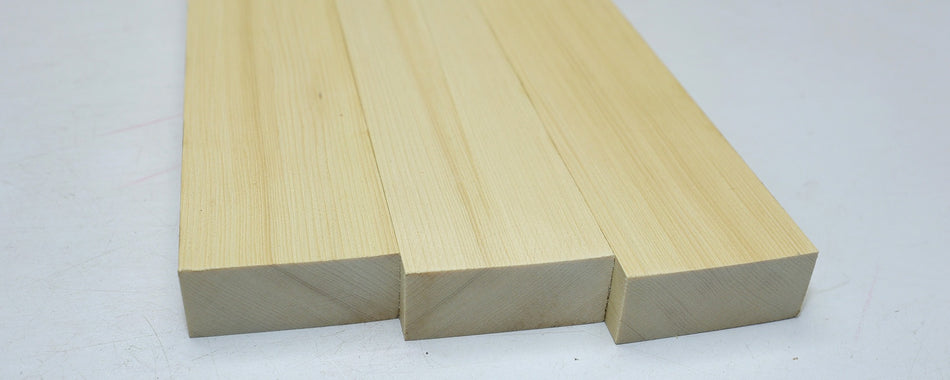 Alaskan Yellow Cedar Bracewood, 3 blocks 0.9" x 2" x 18" - Stock# 6-2127