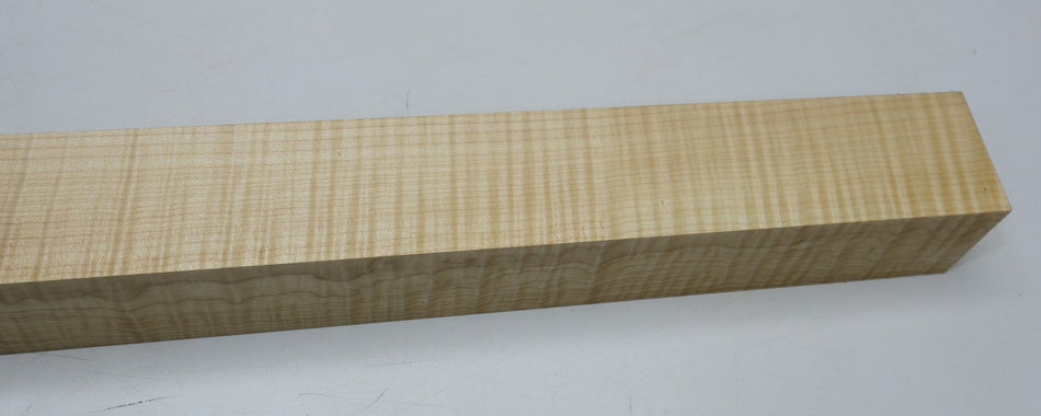 Maple Flame Neck Blank 2.7" x 2.7" x 23" (Great Figure) - Stock# 6-2159