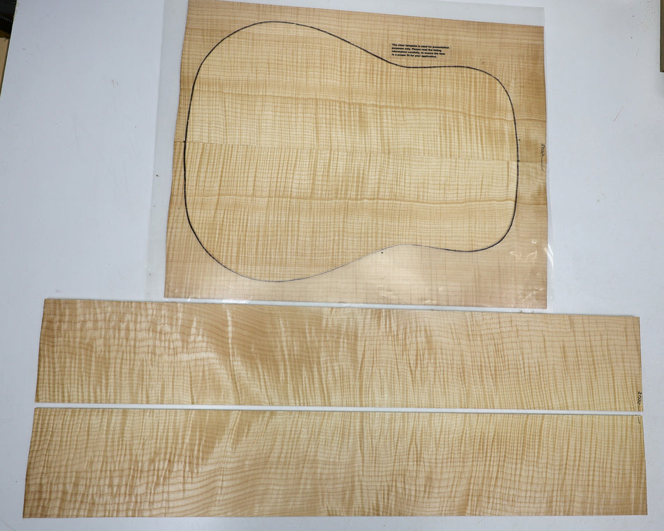 Back & Side set Maple Flame, Dreadnought (+HIGH FIGURE) - Stock# 6-2203