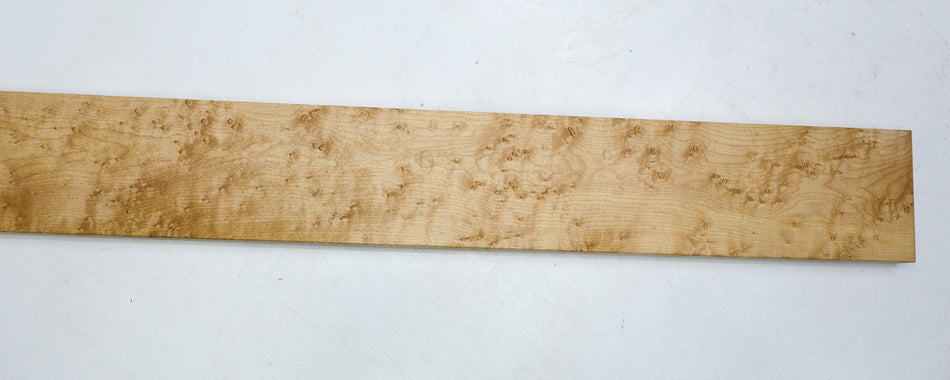 Rock Maple Birdseye Neck Blank 0.85" x 4" x 34.5" (GREAT FIGURE +3★) - Stock# 6-2250