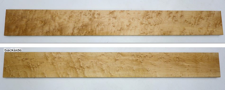 Rock Maple Birdseye Neck Blank 0.85" x 4" x 34.5" (GREAT FIGURE +3★) - Stock# 6-2250