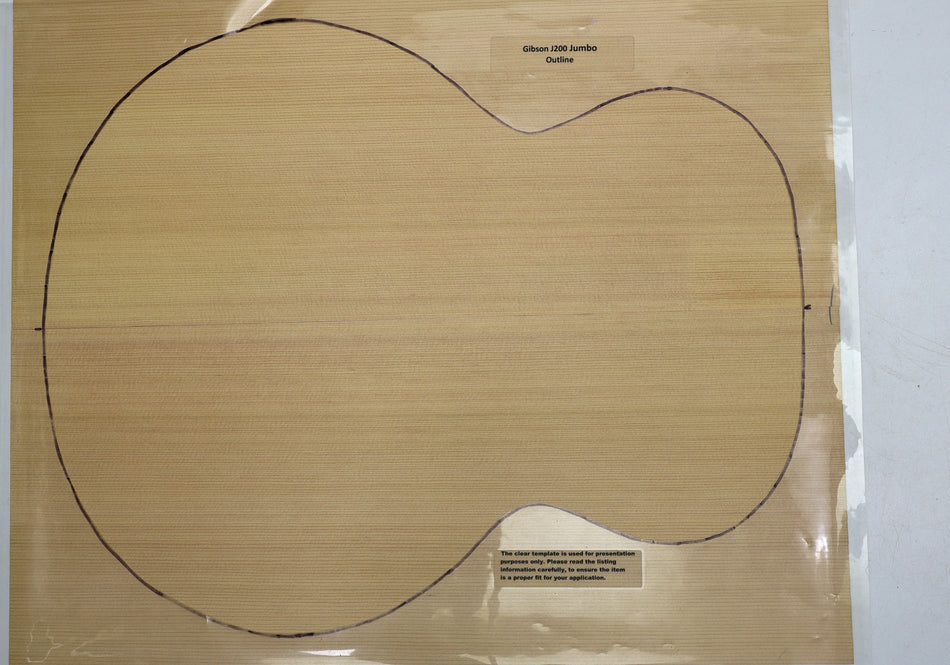 Red Cedar Jumbo Guitar Set, 0.125" thick (+STANDARD +3★) - Stock# 6-2280