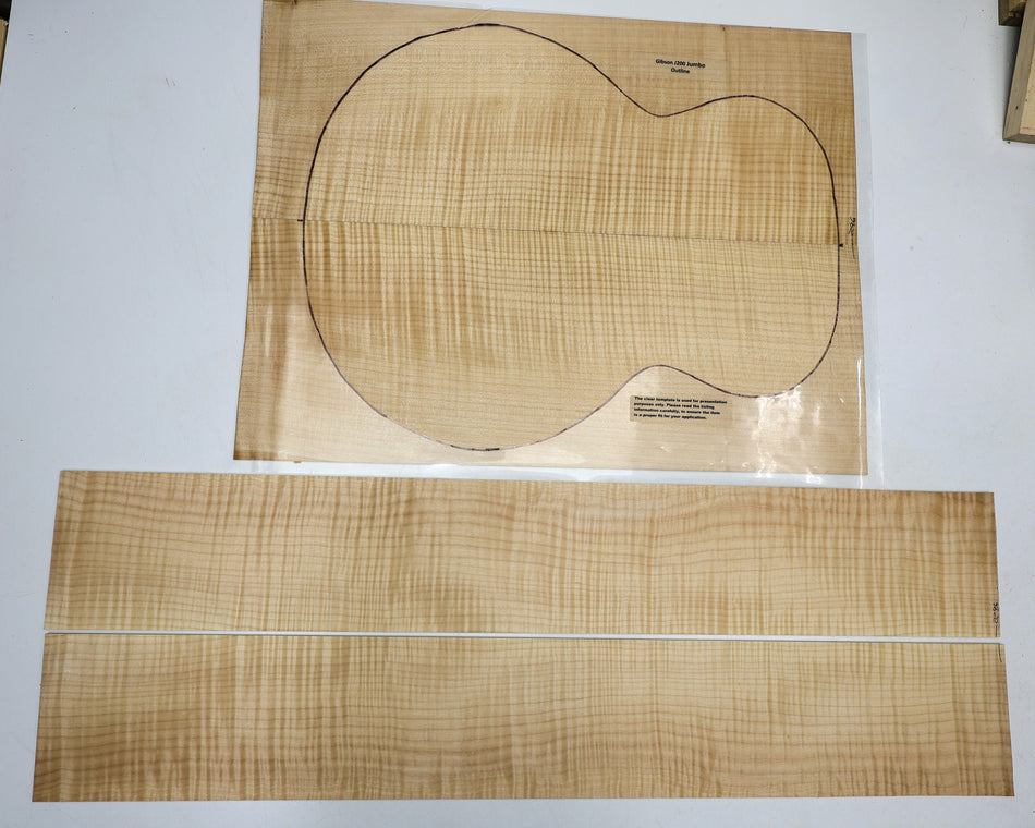 Back & Side set Maple Flame, Jumbo (+GREAT FIGURE +3★) - Stock# 6-2296