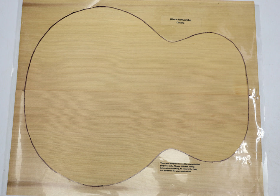 Red Cedar Jumbo Guitar Set, 0.125" thick (+STANDARD +3★) - Stock# 6-2307