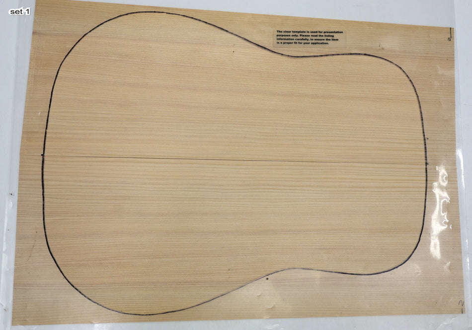 Hemlock Dreadnought, 2 Guitar Sets, 0.16" thick (2nd) - Stock# 6-2308