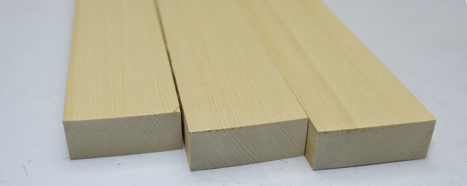 Alaskan Yellow Cedar Bracewood, 3 blocks 0.84" x 2" x 21.5" - Stock# 6-2366