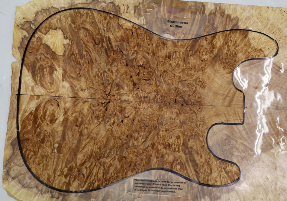 Maple Burl Guitar set, 0.26" thick (+HIGH FIGURE) - Stock# 6-2400