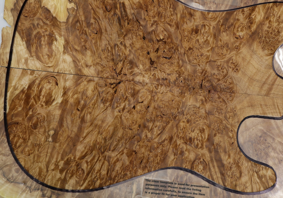 Maple Burl Guitar set, 0.26" thick (+HIGH FIGURE) - Stock# 6-2400